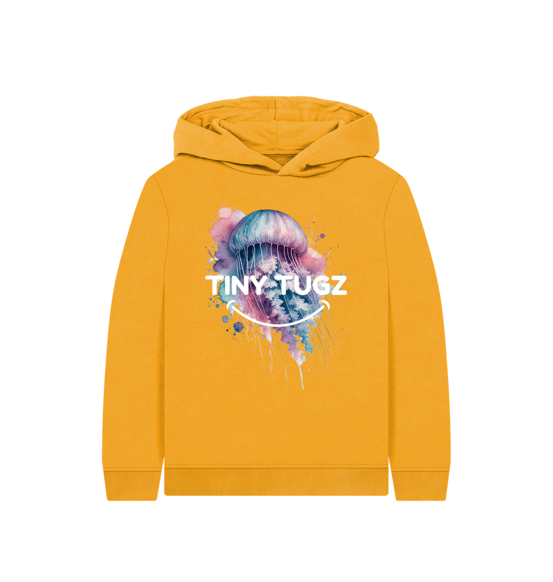 Mustard Printed Kids Hoodie