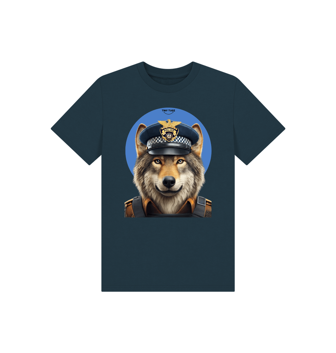 Denim Blue Printed Kids T-Shirt