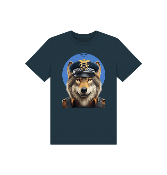 Denim Blue Printed Kids T-Shirt