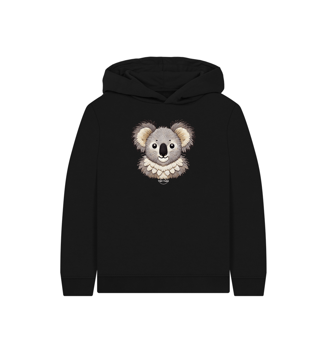 Black Printed Kids Hoodie