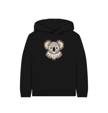 Black Printed Kids Hoodie