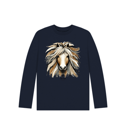 Navy Blue Printed Kids T-Shirt