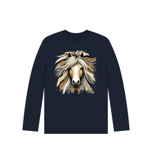 Navy Blue Printed Kids T-Shirt