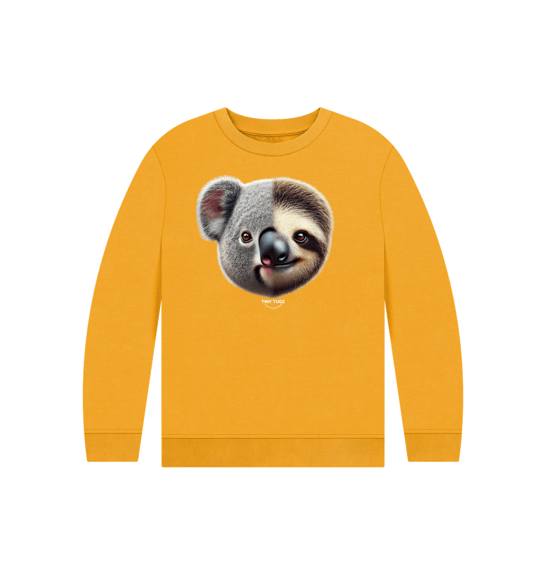 Mustard Printed Kids Jumper