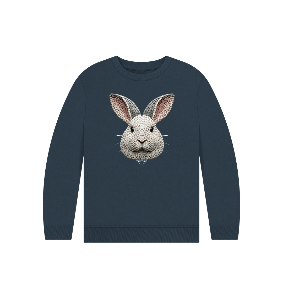 Navy Blue Printed Kids Jumper