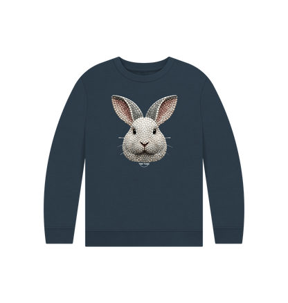 Navy Blue Printed Kids Jumper
