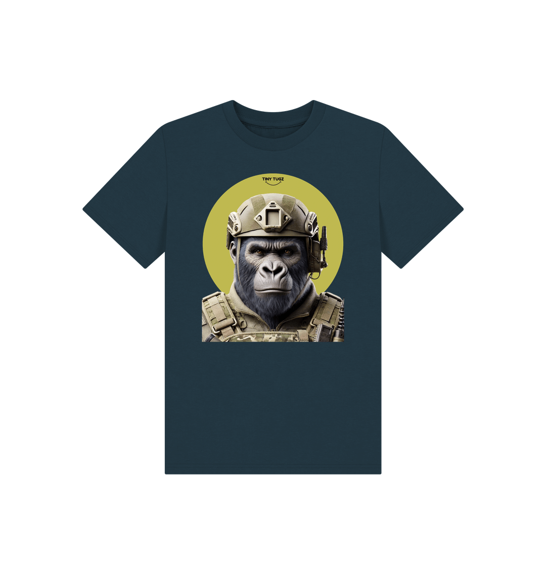 Denim Blue Printed Kids T-Shirt
