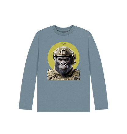 Stone Blue Printed Kids T-Shirt