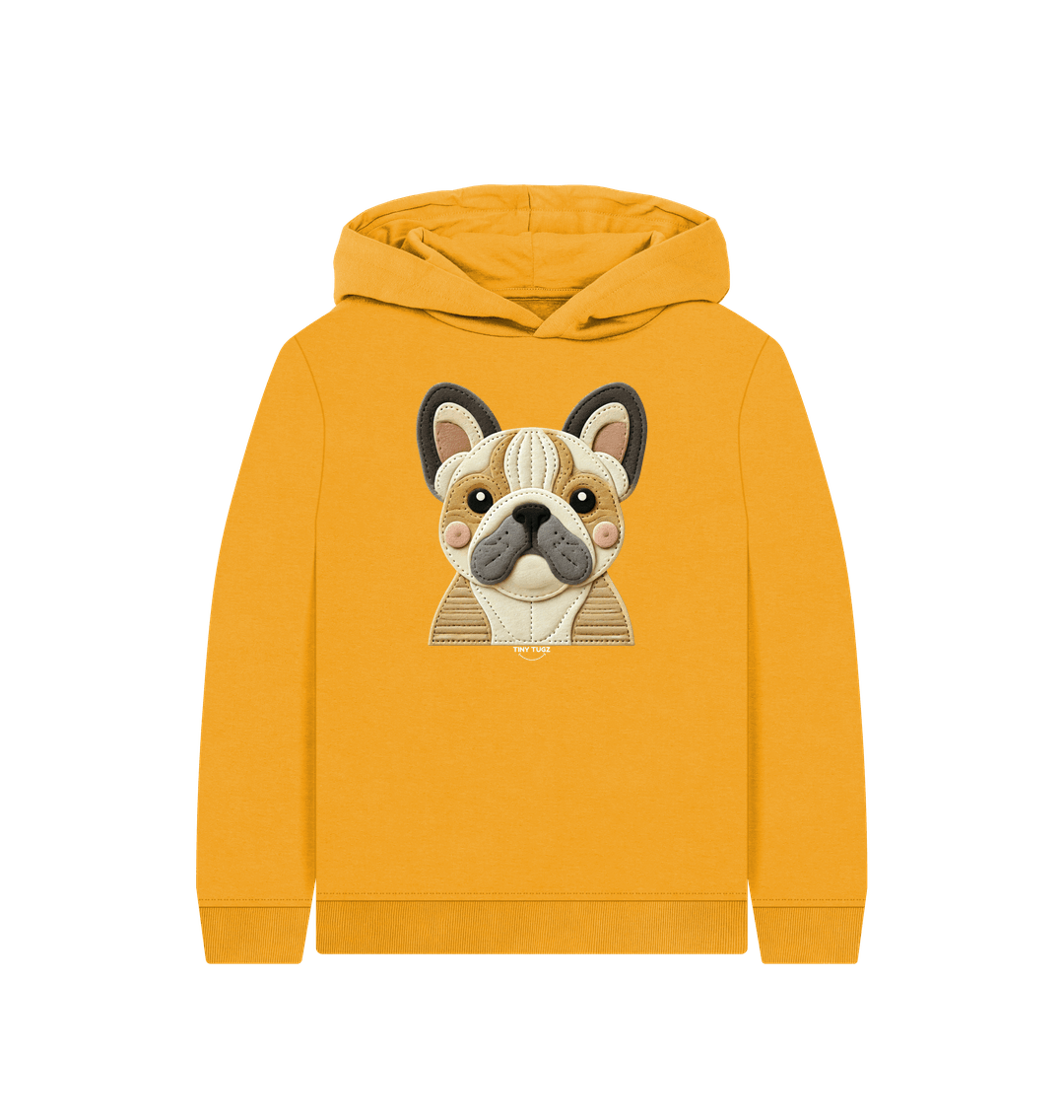 Mustard Printed Kids Hoodie