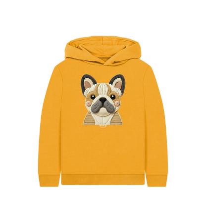Mustard Printed Kids Hoodie