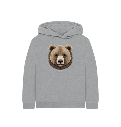 Athletic Grey Printed Kids Hoodie