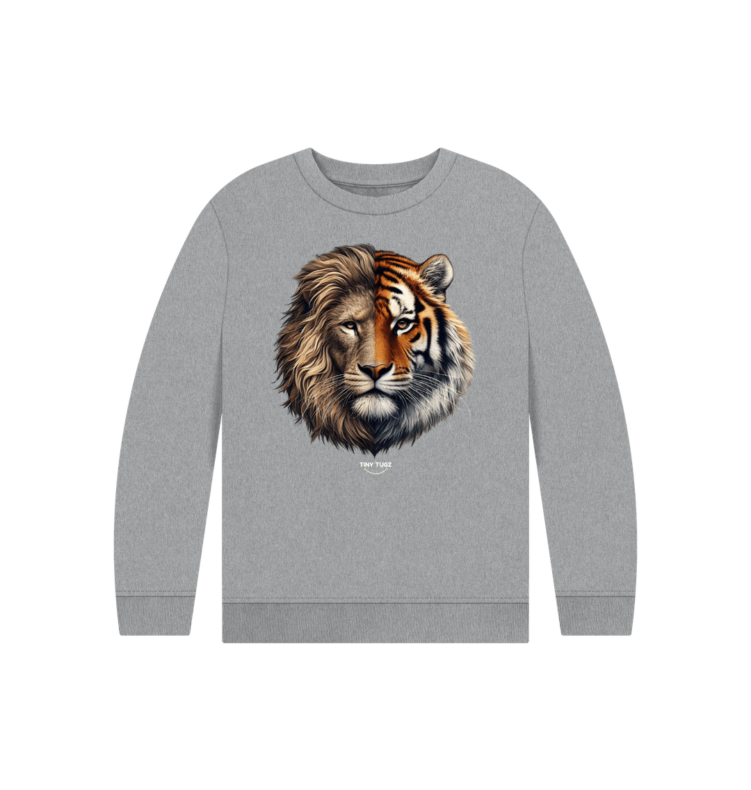 Athletic Grey Printed Kids Jumper