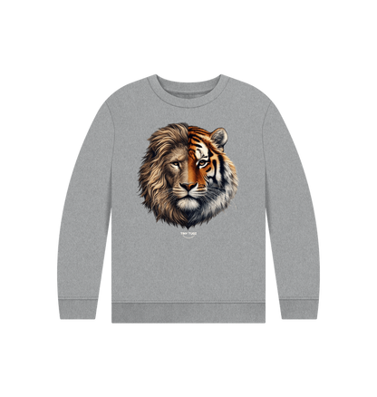 Athletic Grey Printed Kids Jumper