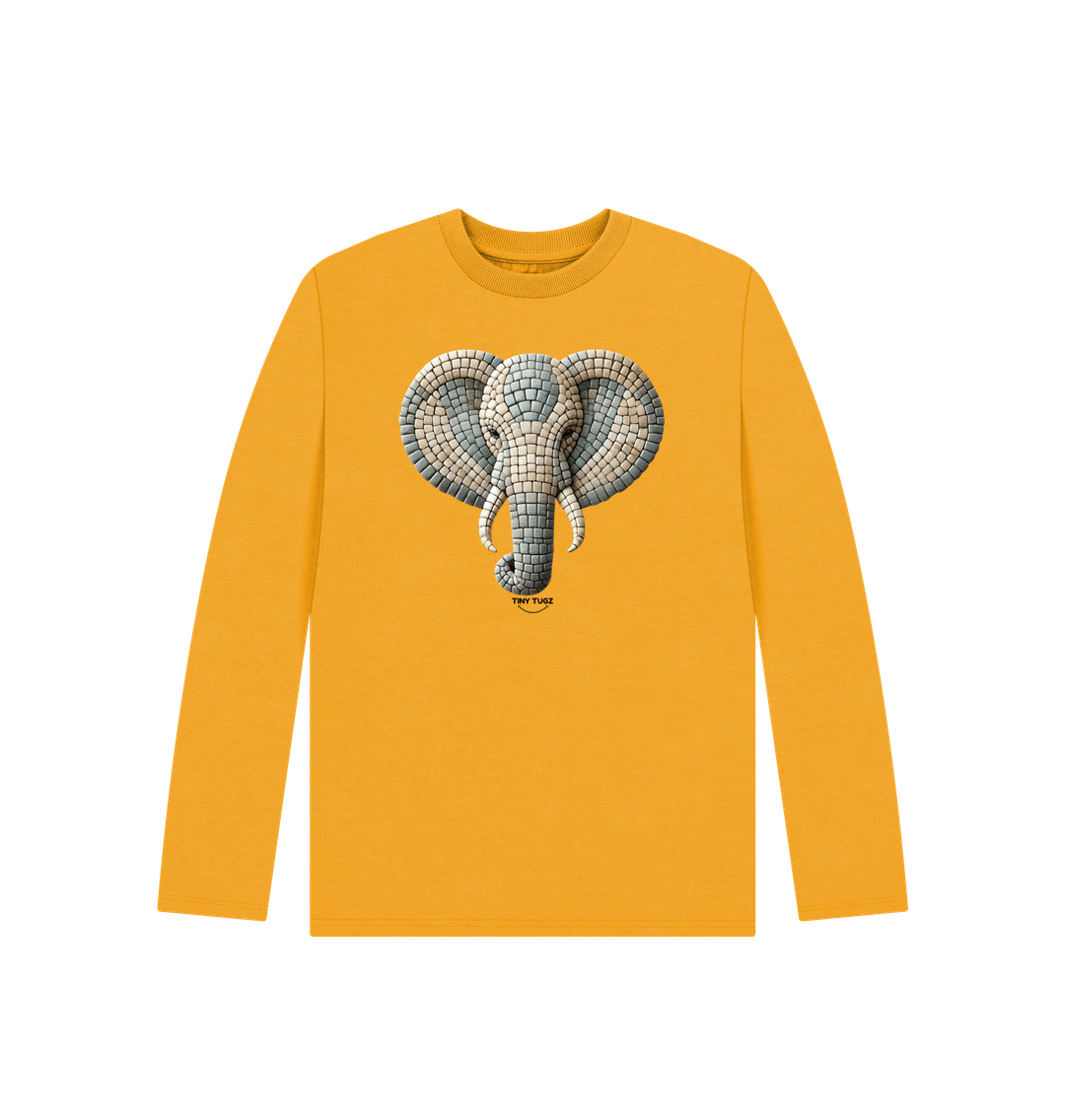 Mustard Printed Kids T-Shirt