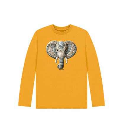 Mustard Printed Kids T-Shirt