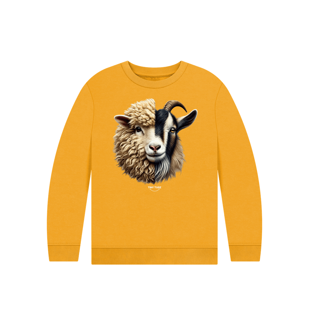 Mustard Printed Kids Jumper