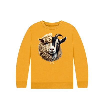 Mustard Printed Kids Jumper