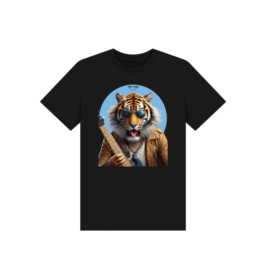 Black Printed Kids T-Shirt