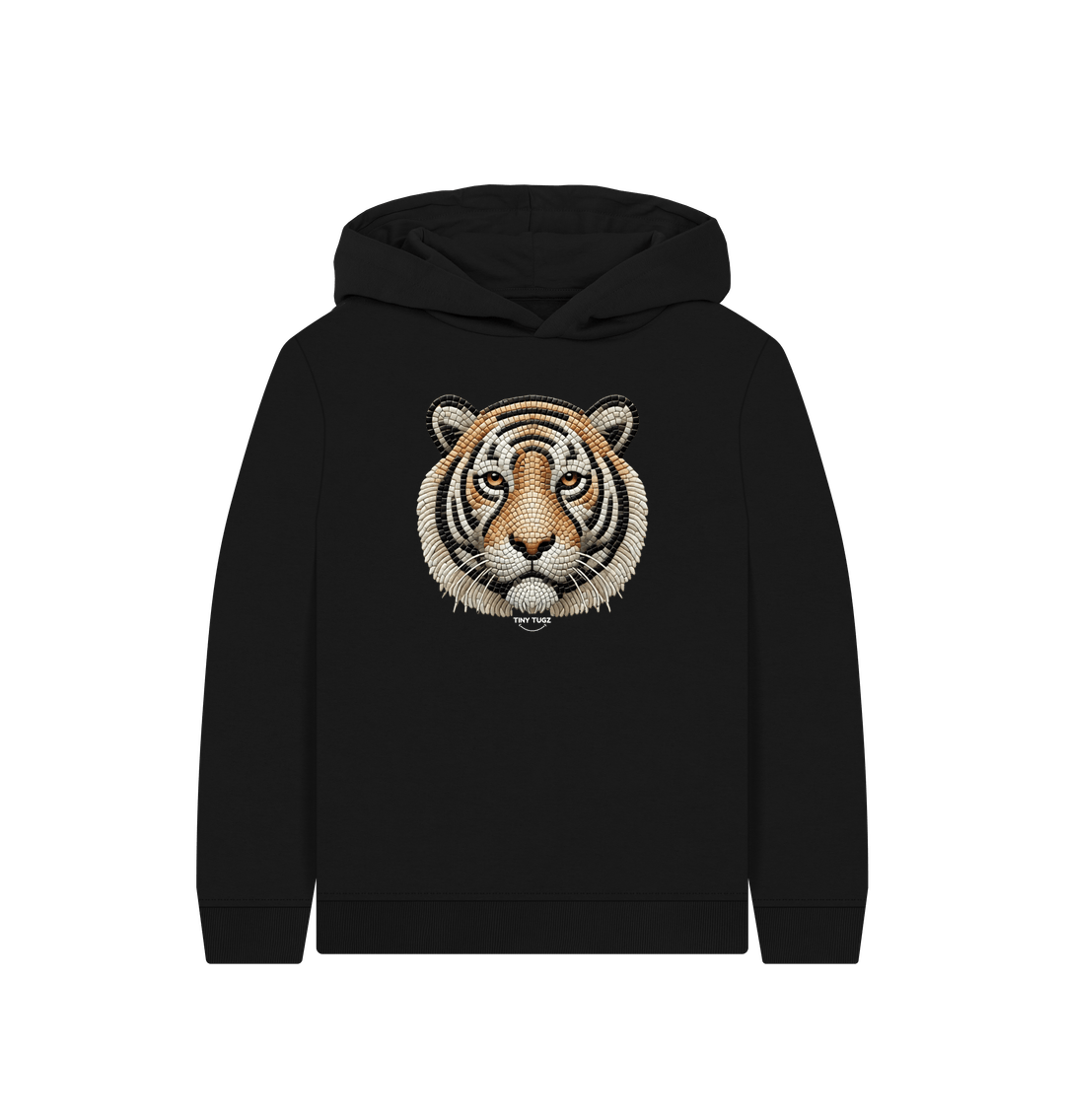 Black Printed Kids Hoodie