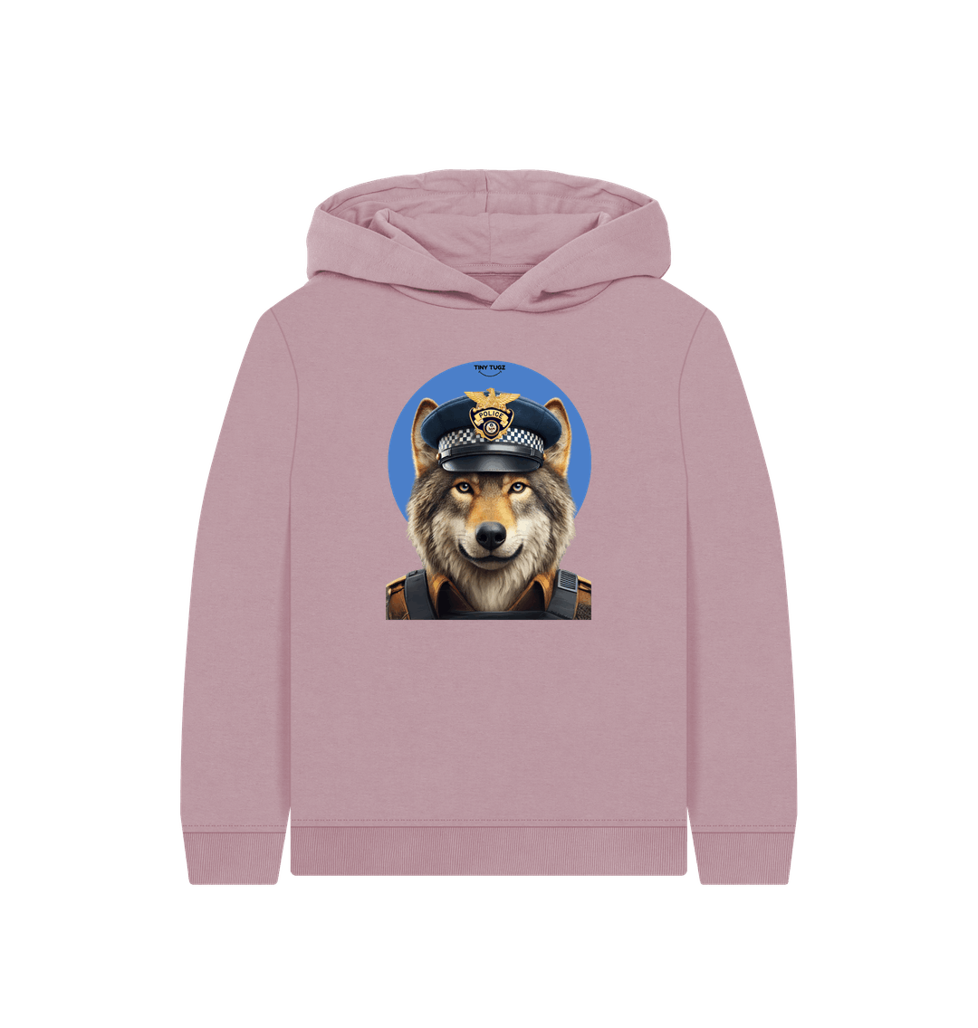 Mauve Printed Kids Hoodie