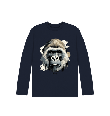 Navy Blue Printed Kids T-Shirt