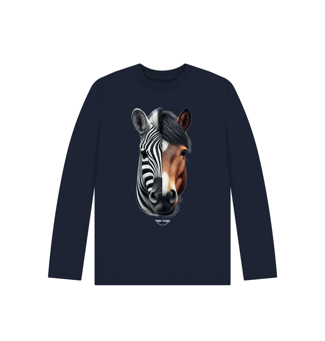 Navy Blue Printed Kids T-Shirt