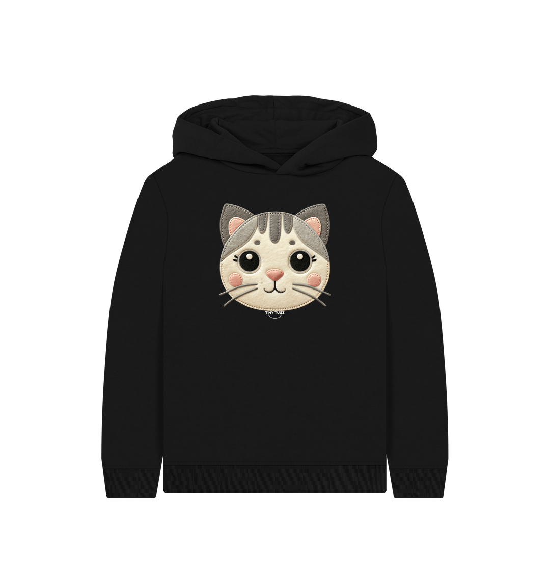 Black Printed Kids Hoodie
