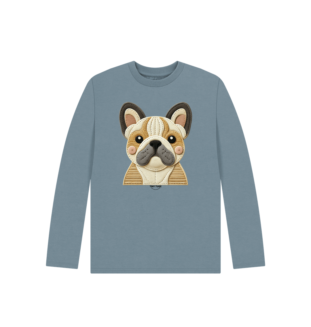 Stone Blue Printed Kids T-Shirt