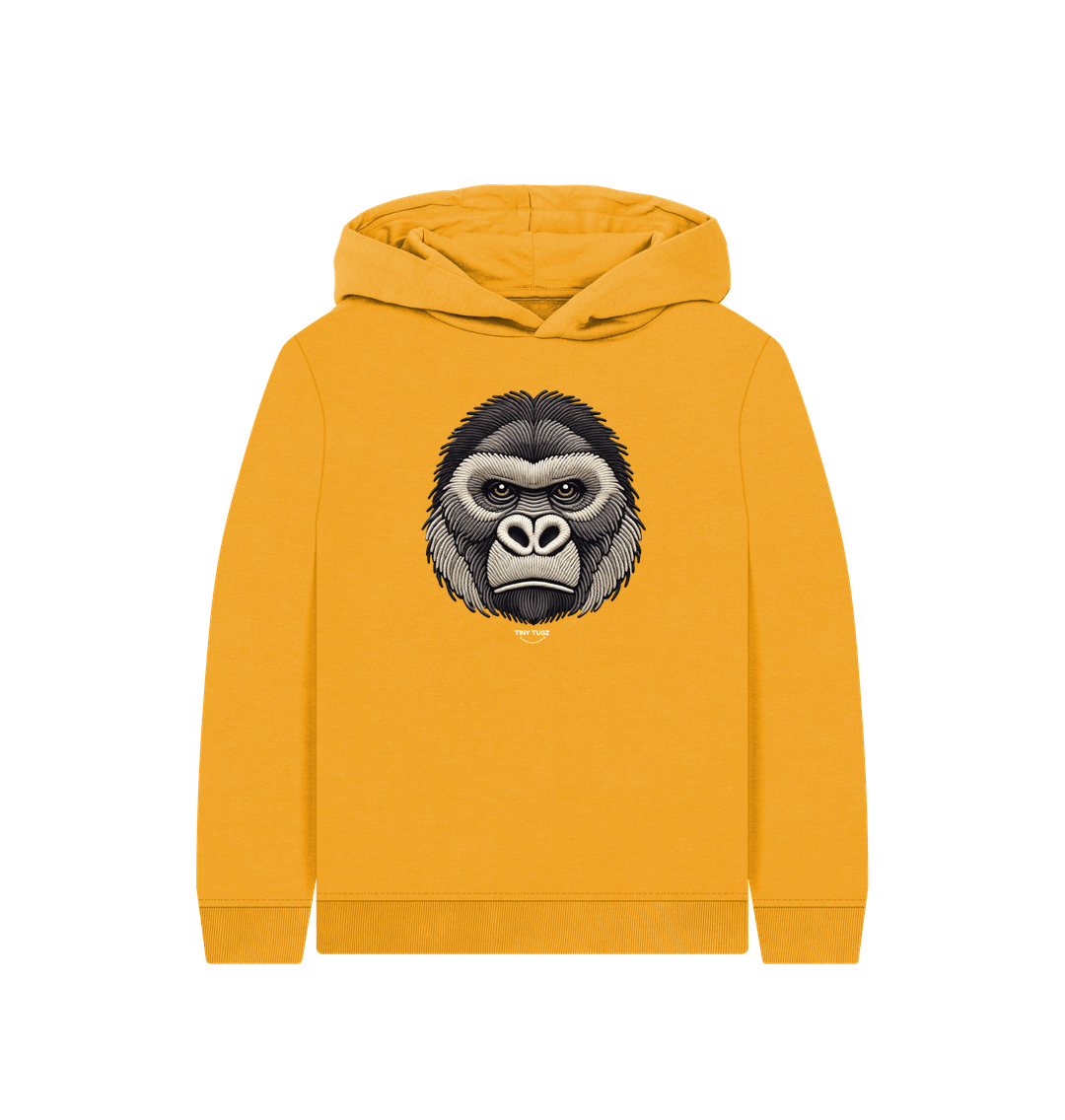 Mustard Printed Kids Hoodie