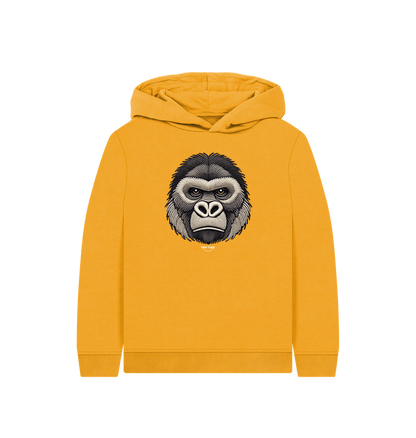Mustard Printed Kids Hoodie