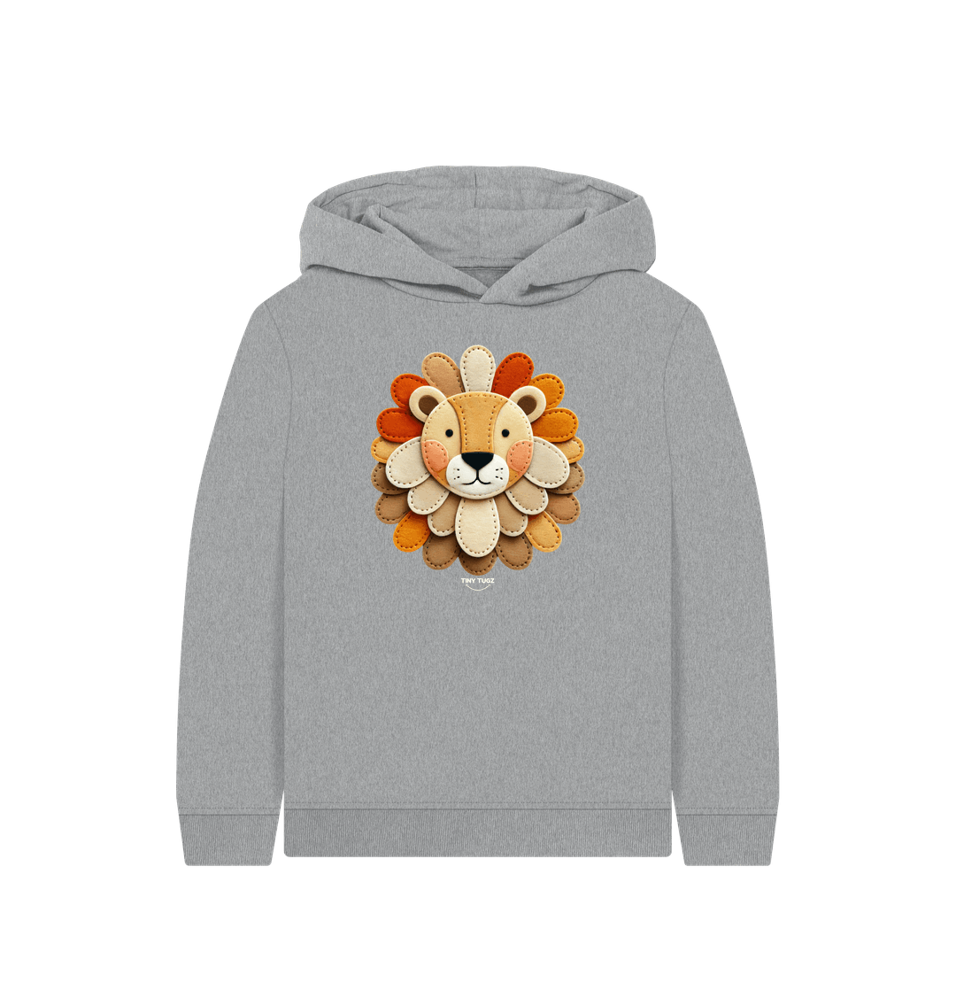 Athletic Grey Printed Kids Hoodie