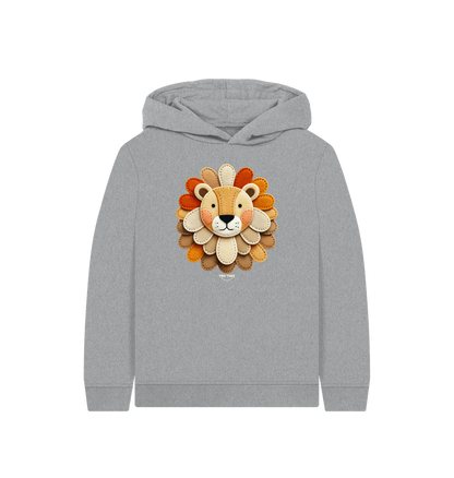 Athletic Grey Printed Kids Hoodie