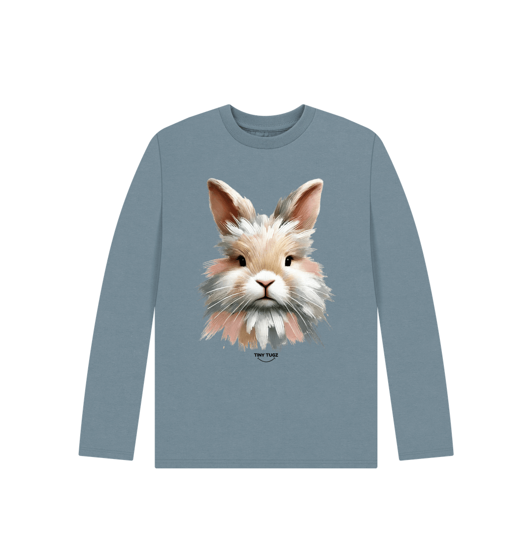 Stone Blue Printed Kids T-Shirt
