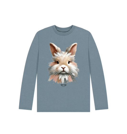 Stone Blue Printed Kids T-Shirt
