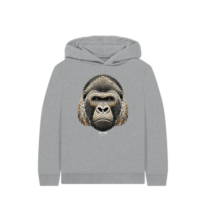 Athletic Grey Printed Kids Hoodie