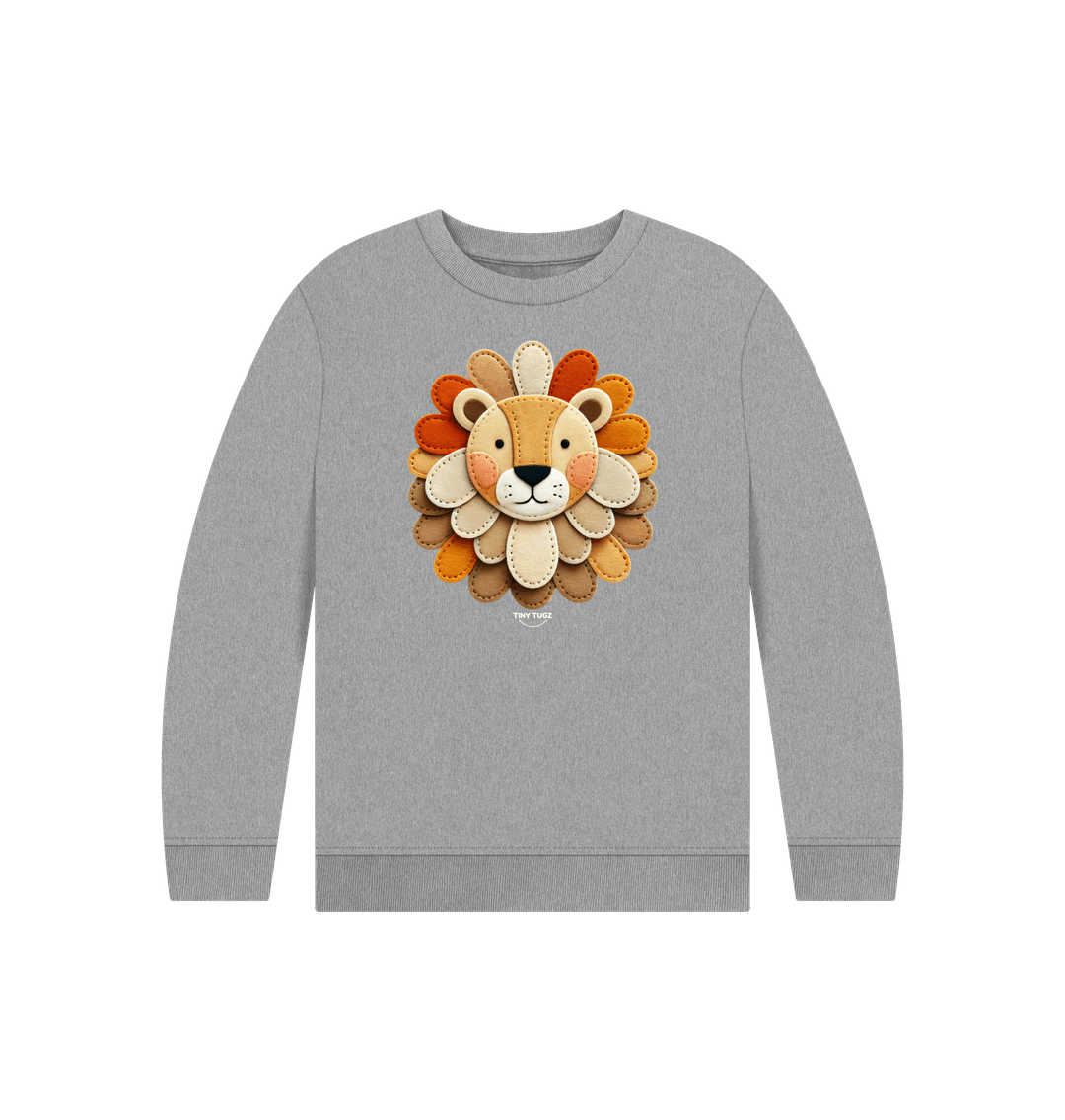 Athletic Grey Printed Kids Jumper