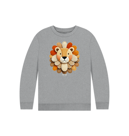 Athletic Grey Printed Kids Jumper