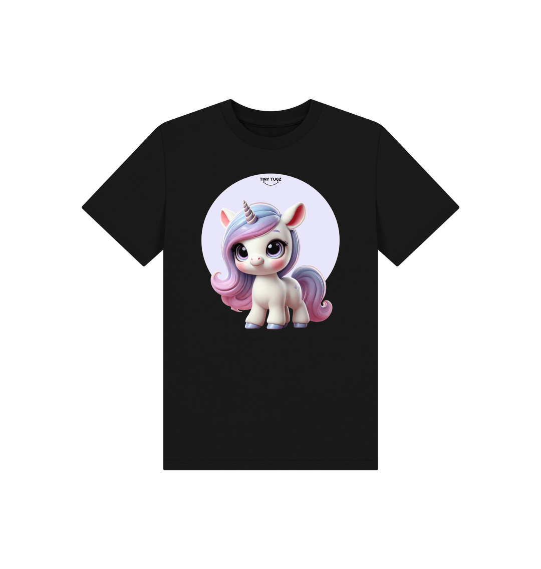 Black Printed Kids T-Shirt