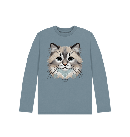 Stone Blue Printed Kids T-Shirt