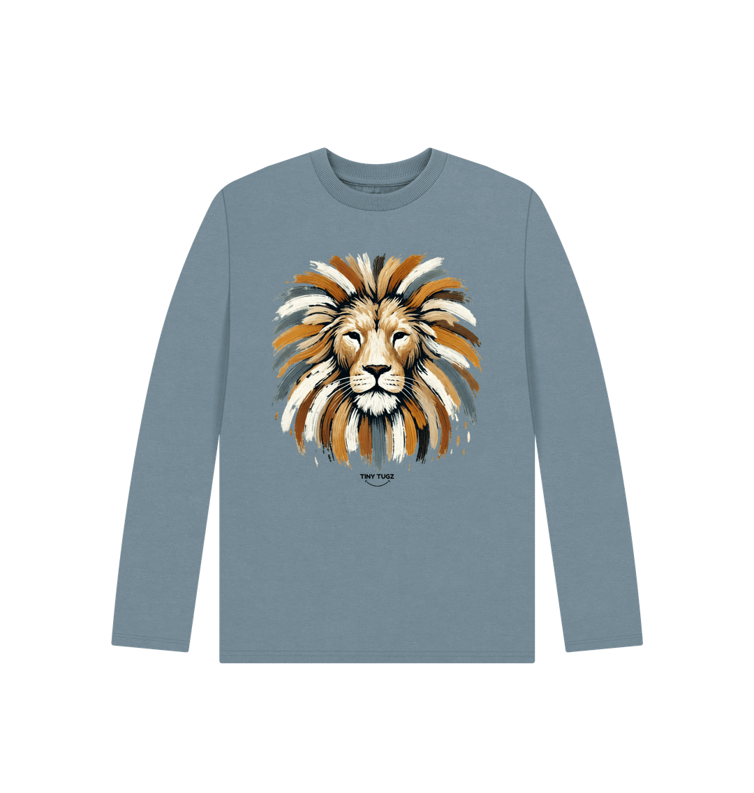 Stone Blue Printed Kids T-Shirt