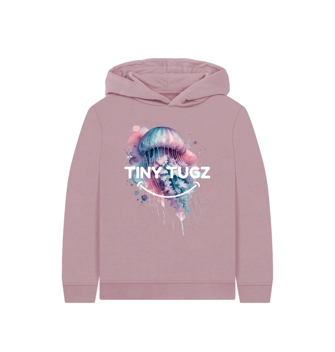 Mauve Printed Kids Hoodie
