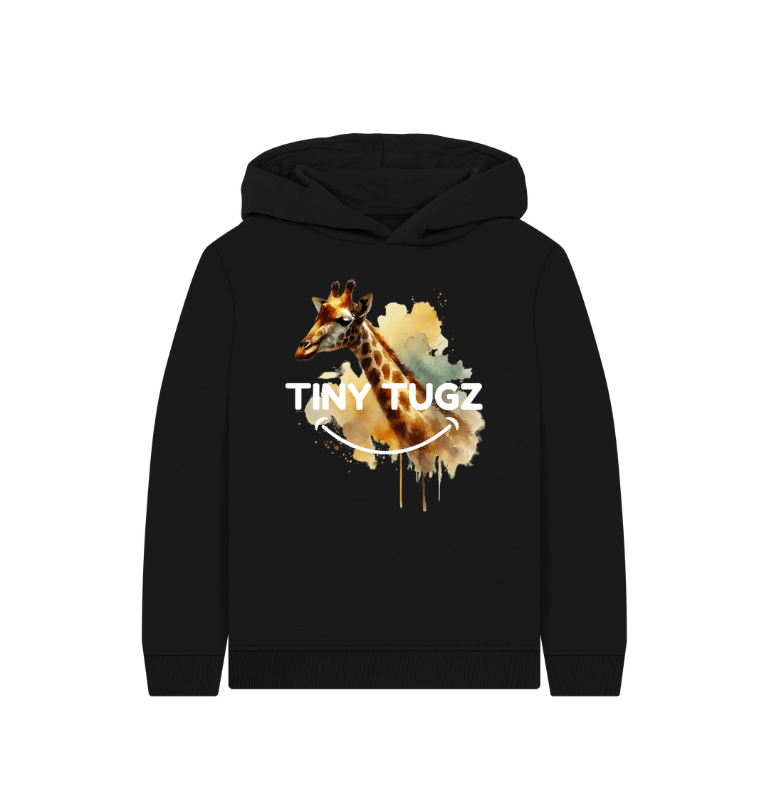 Black Printed Kids Hoodie