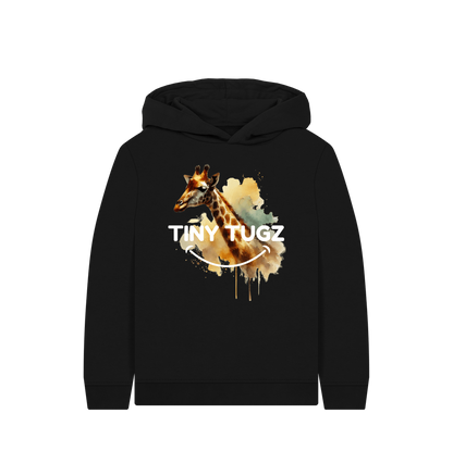 Black Printed Kids Hoodie
