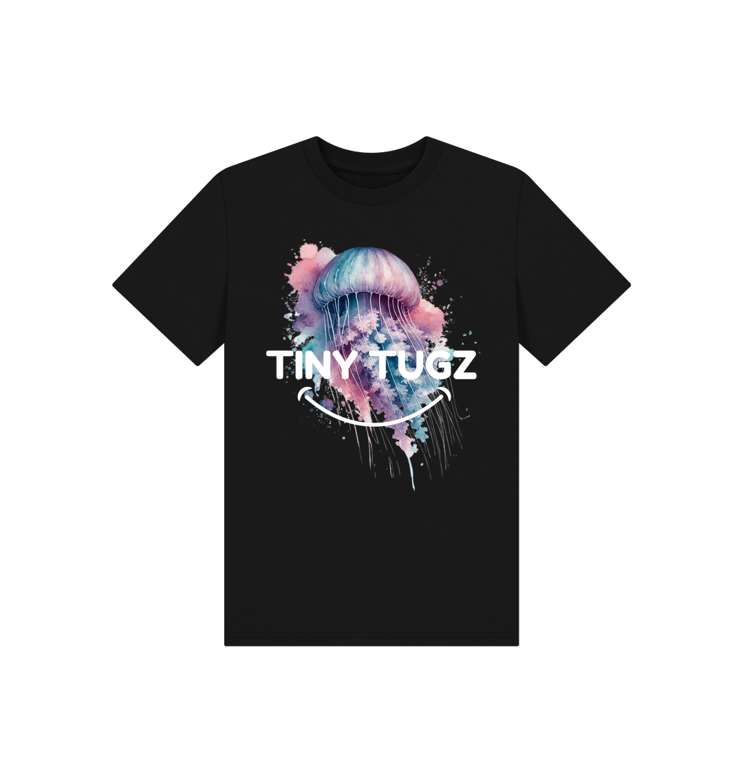 Black Printed Kids T-Shirt