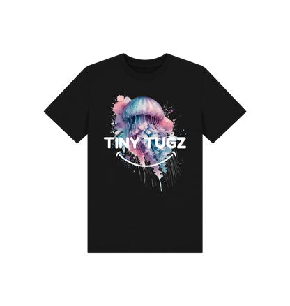 Black Printed Kids T-Shirt