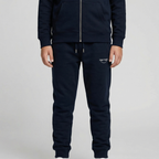 Tiny Tugz™ 100% Organic Cotton Teen Tracksuit – Stripe Logo – Navy
