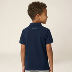 Kids Smart Casual Organic Cotton Set (Navy Polo + Grey Shorts)
