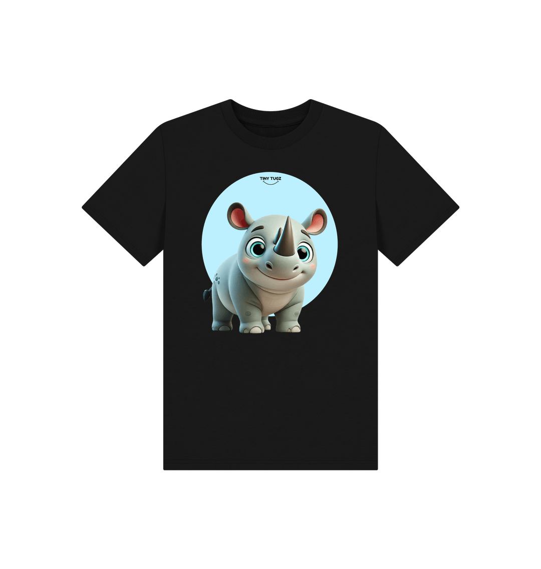 Black Printed Kids T-Shirt