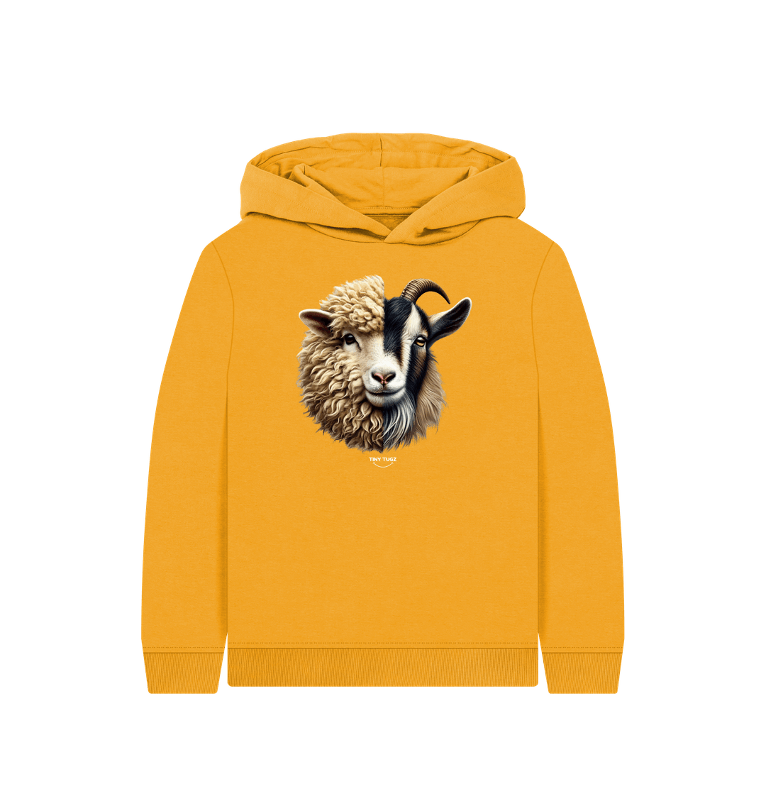 Mustard Printed Kids Hoodie