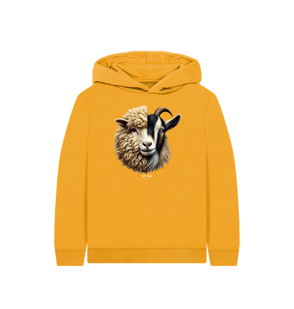 Mustard Printed Kids Hoodie